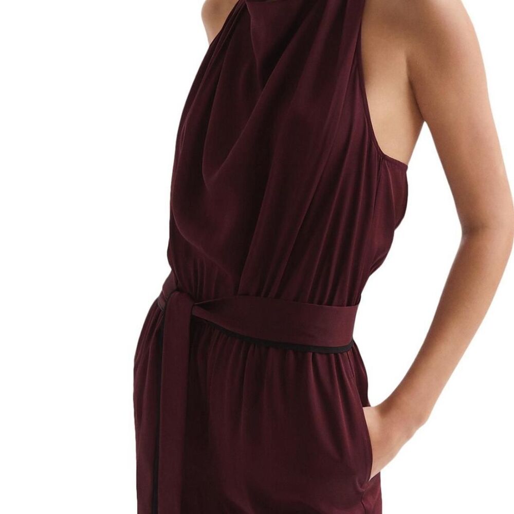 Reiss Women's Burgundy and Purple Jumpsuit